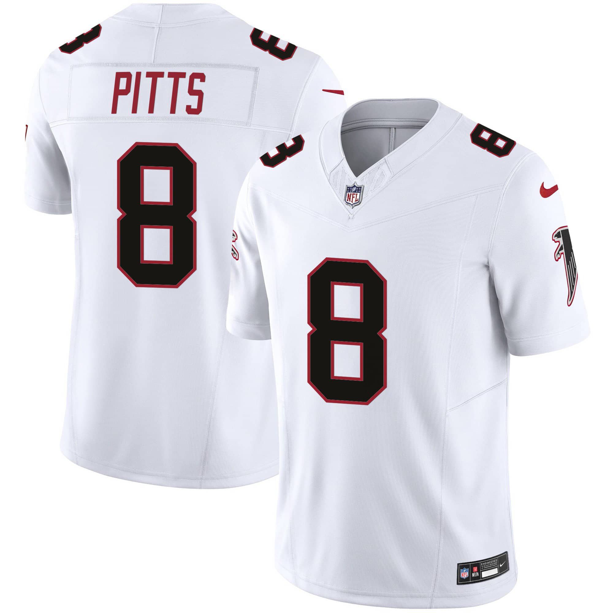 Men Atlanta Falcons #8 Pitts White 2024 Nike Vapor Limited NFL Jersey